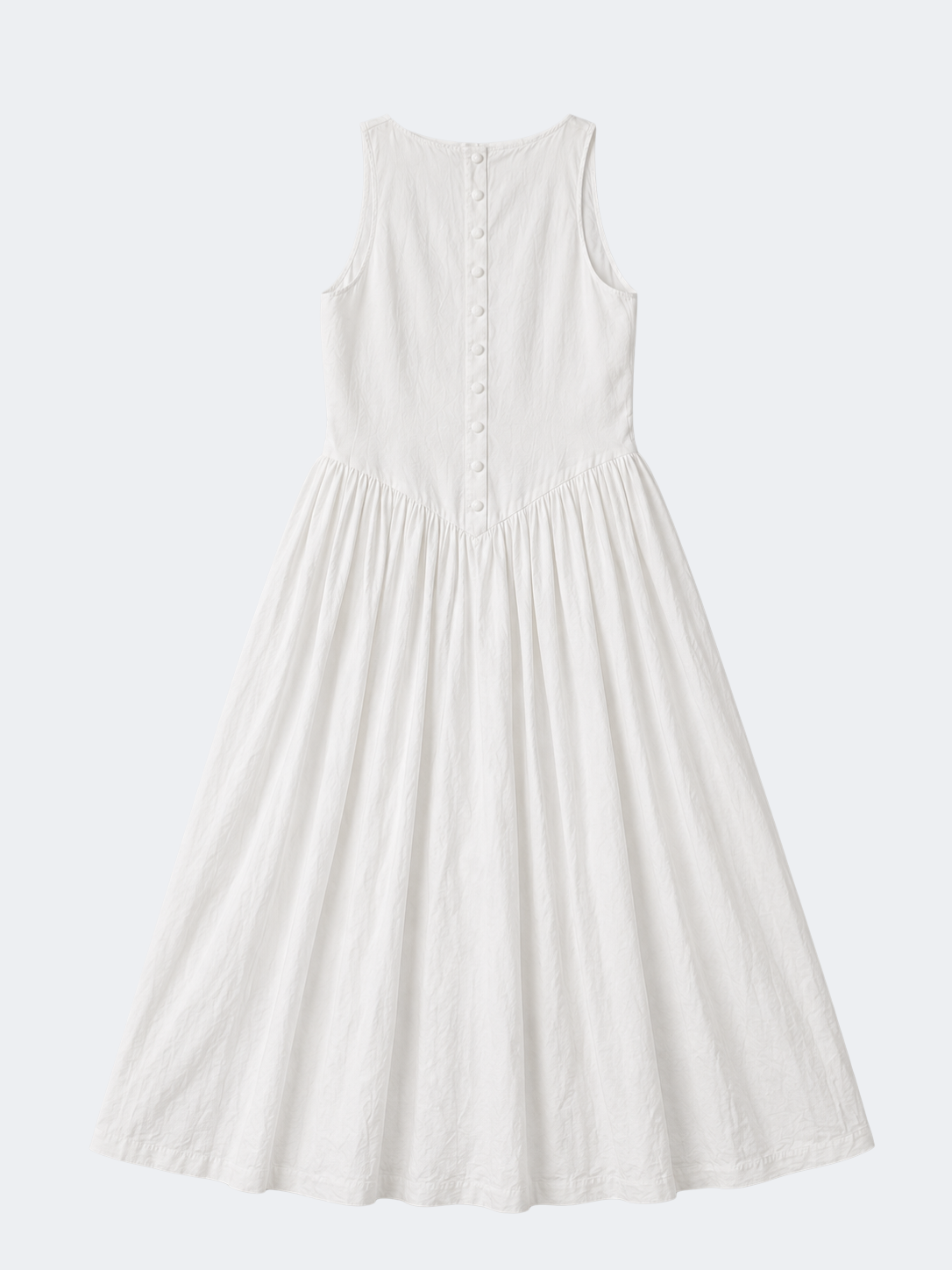 Sleeveless Corset Dress in Cotton White