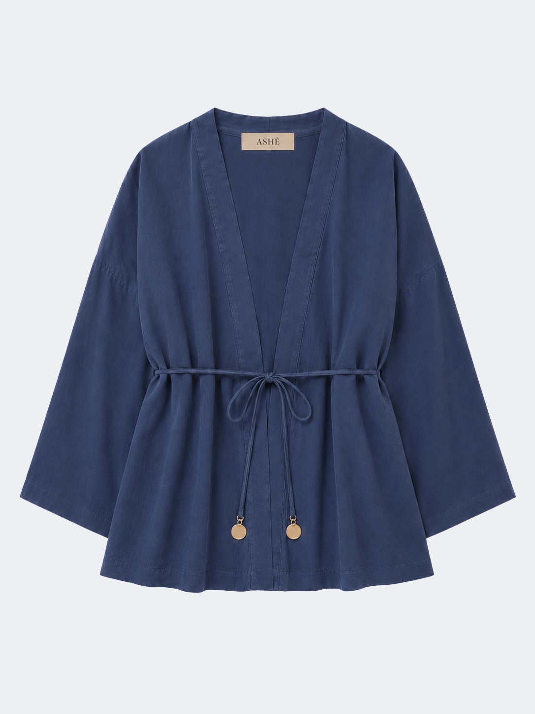 Relaxed Wrap Kimono in Ocean Blue