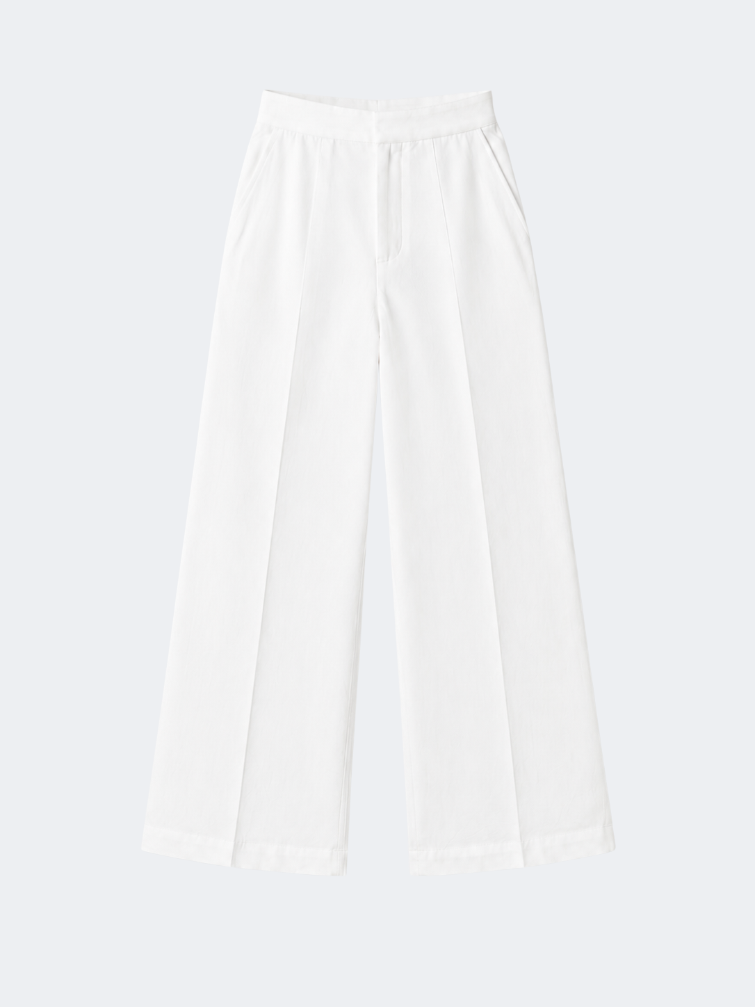 Tailored Wide-Leg Trousers in White