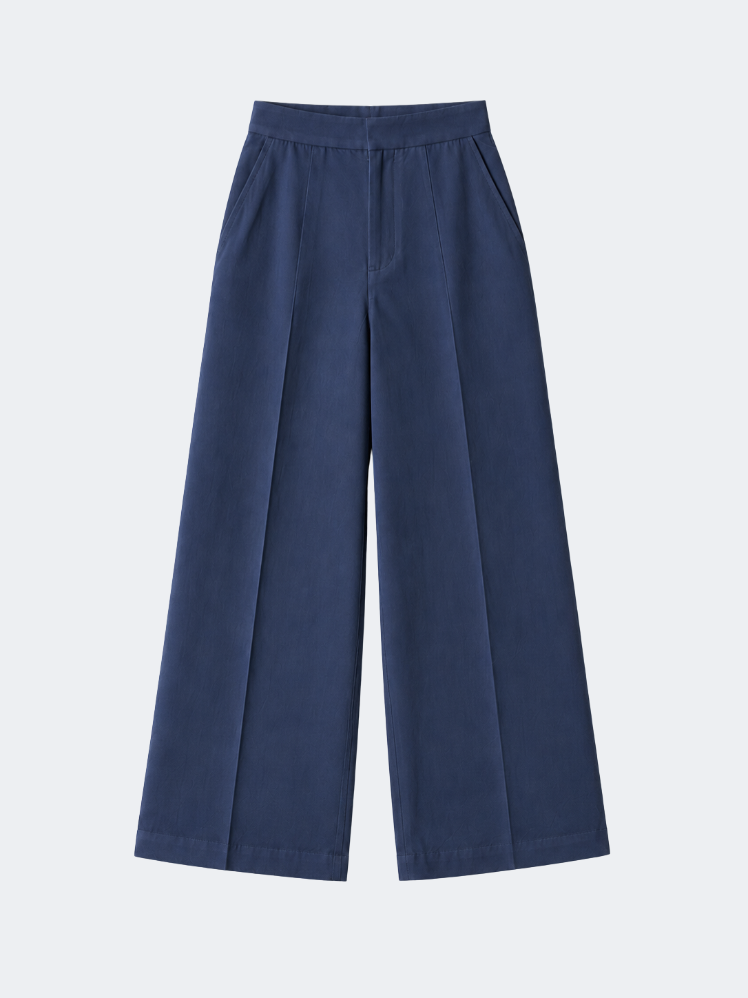 Tailored Wide-Leg Trousers in Ocean Blue