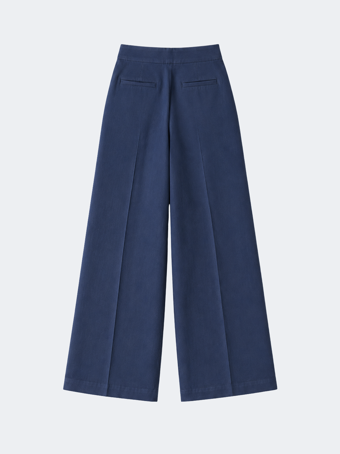 Tailored Wide-Leg Trousers in Ocean Blue