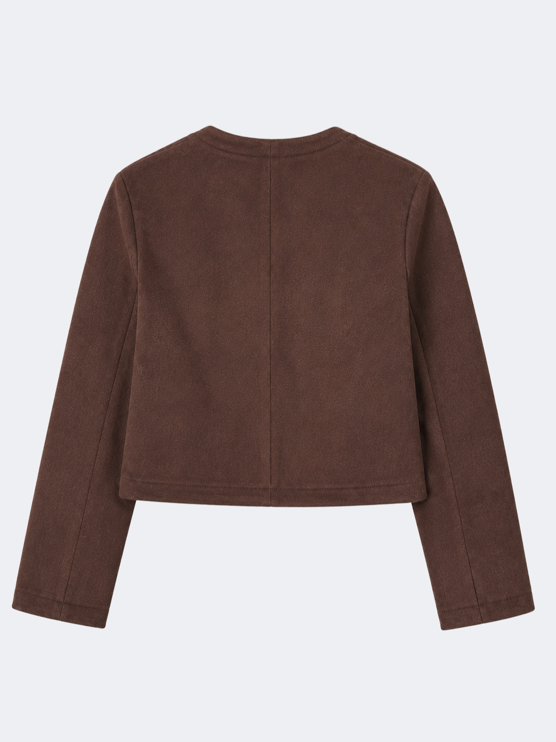 Tailored Suede Blouse in Dark Brown