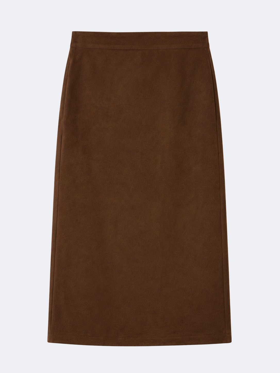 Tailored Suede Skirt in Brown